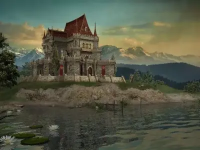 The medieval castle 3D model