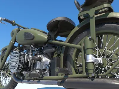 Dnepr M-72 Low-poly 3D model