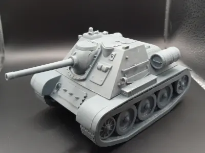 SU-85 Toon Tank  3D print model STL 3D print model