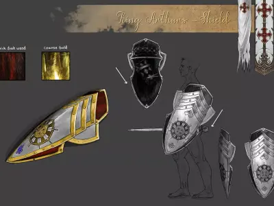 sheild armors and shields for game Low-poly 3D model