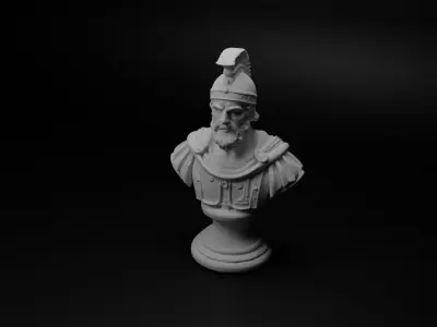 Byzantine Soldier Bust Chess 3D print model purchase