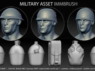 Military Assets brush  3D model