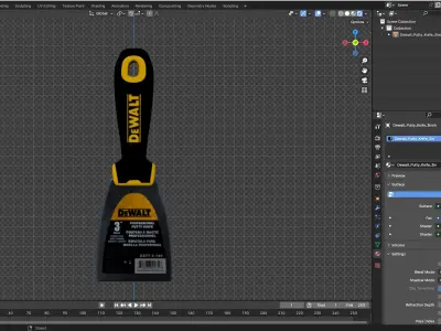 DeWalt Putty Knife 3inch Low-poly 3D model