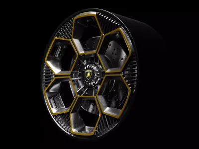 Highpoly Vehicle Rim 420B2 3D Model 3D model