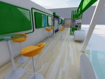Exhibition Stall in Expo Centre Idea  for Exhibition Low-poly 3D model