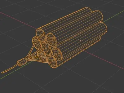 Simple Dynamite Low-poly 3D model