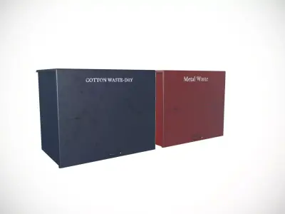 Trash boxes Low-poly 3D model