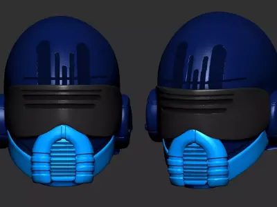 helmet high poly sculpt 3d printable 3D model purchase