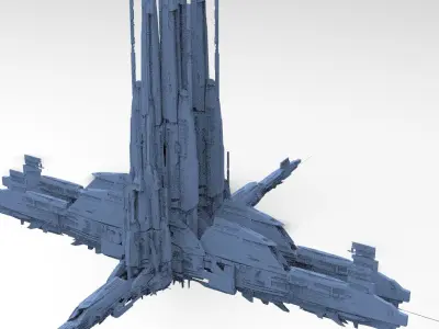 Halo Forerunner Inspired Towers Large 2 3D model