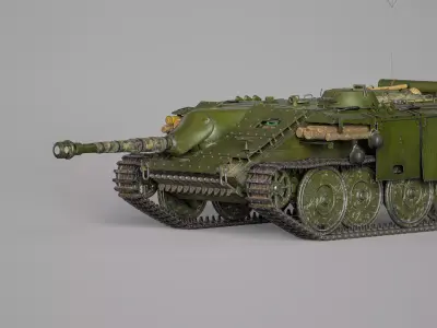 E-10 Hetzer German Tank Low-poly 3D model