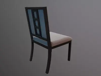 Generic Black Wooden Chair Free 3D model