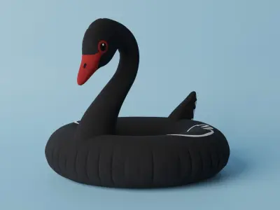 Black Swan Pool Float  3D model