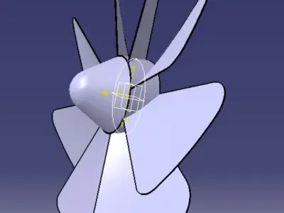 Propeller design model with eight blade  3D print model