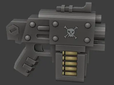 Sci-Fi Gun Free low-poly 3D model shop