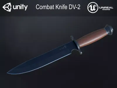 Military Knife DV-2 Low-poly 3D model