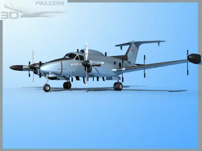 RC-12P Guardrail 1 US Army 3D model