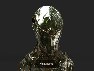 Military Future armour sculpture collection 1 3D Model Pack purchase