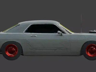 Demonic Pro-Mod Haunted Muscle Car 3D Model Low-poly 3D model