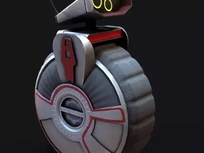Drone Robot Low-poly 3D model