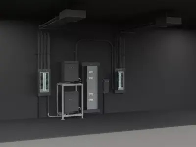 Small Electrical room equipment 3D model