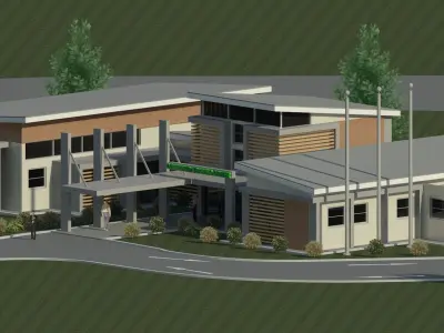 Training Centre Low-poly 3D model