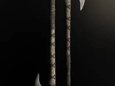 Fantasy Axe Free 3d Model  Free low-poly 3D model