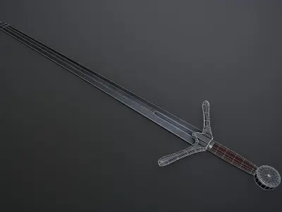 Broadsword Low-poly 3D model