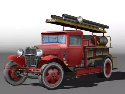 Firetruck PMG-1 Low-poly 3D model