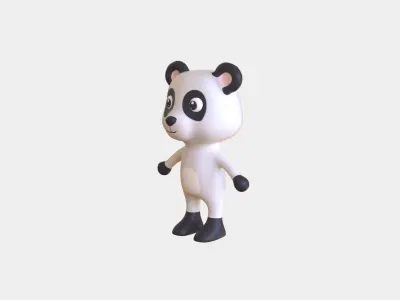 High-Quality 3D Cute Panda for Games  Low-poly 3D model