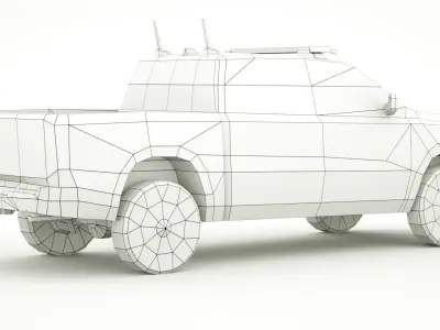 Police Dodge Ram 1500 2023 Low-poly 3D model