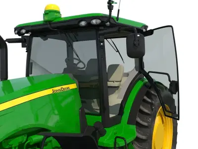 Tractor John Deere 8335R Rigged 3D model
