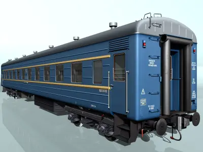railcar CMV LVZ Low-poly 3D model