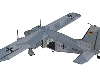 Dornier Do 28 Skyservant Low-poly 3D model