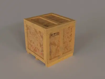Wooden Crate - Low Poly PBR Low-poly 3D model