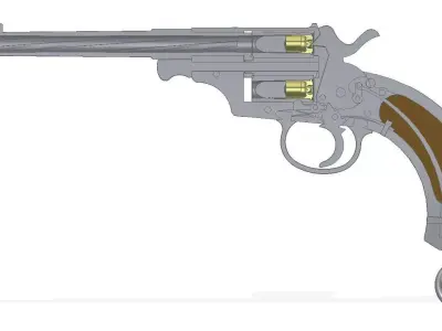 Reichsrevolver M1879 3D model