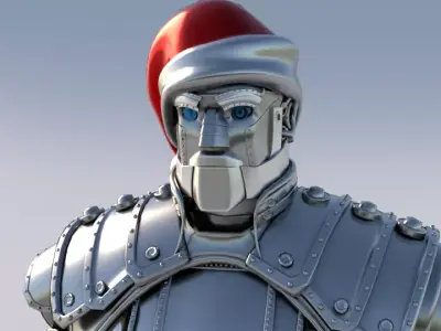 Robot Santa Claus 3D model