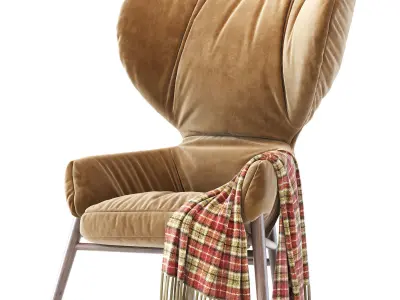 Hygge High Back Lounge Chair 3D model