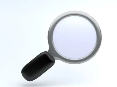Magnifying Glass icon Low-poly 3D model