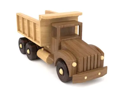 Wooden toy truck 17 3D model