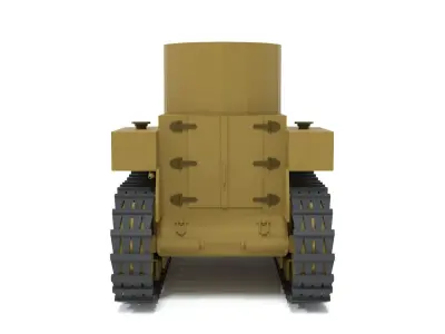 Cartoon T1E1 Cunningham Light Tank Low-poly 3D model