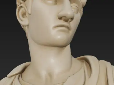 Classical Roman Male Bust Sculpture Free 3D model