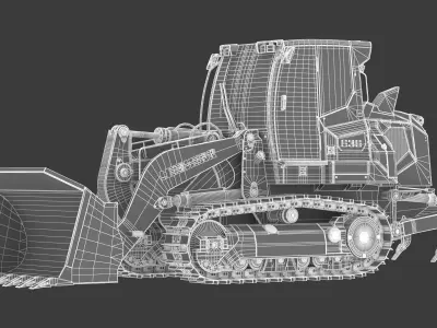 Liebherr LR 636 Litronic Crawler Loader 3D model