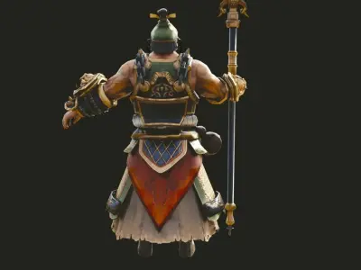 fantasy character 3d model Low-poly 3D model