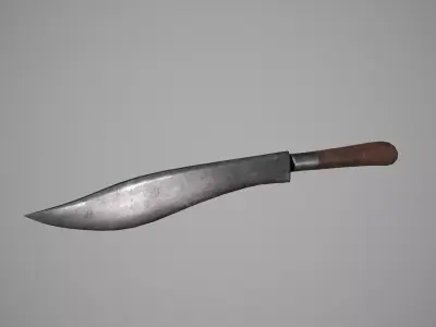 Thai Local Custom Knife Low-poly 3D model