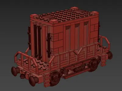 Train Lego Container 3D model