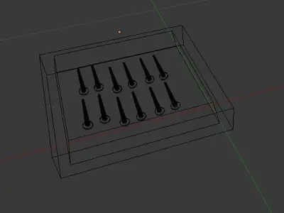 box of nails free Free low-poly 3D model