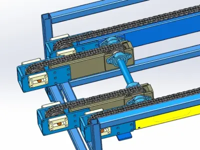 Chain line conveyor Free 3D model