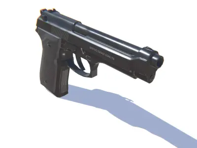 M9 Pistol Low-poly 3D model