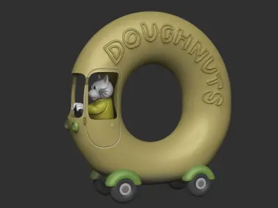 Doughnut Car 3D print model