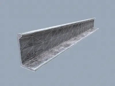 Angle Steel Beam SMB10 Low-poly Model Low-poly 3D model